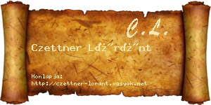Czettner Lóránt névjegykártya