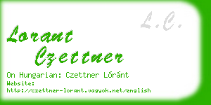 lorant czettner business card