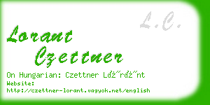 lorant czettner business card